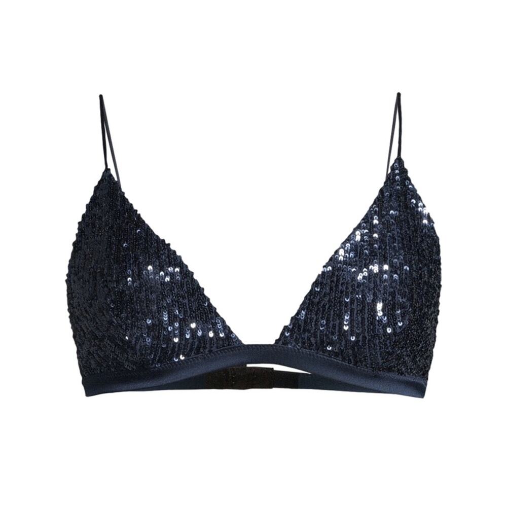 KIKI DE MONTPARNASSE Sequin Triangle Soft Bra Top - Picture 4 of 12